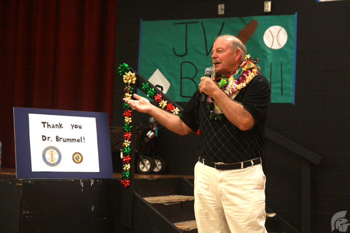 (Katie Hashimoto | Trojan Times) Brummel’s move to Complex Area Superintendent was not a surprise with 26 years as a teacher and principal in Missouri before coming to Hawaii.