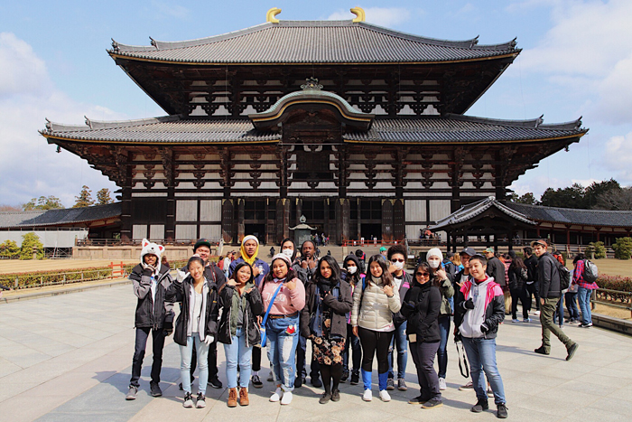 (Photo courtesy of Isaiah Lopez (12)) Students were able to indulge in traditional Japanese architecture, including that of the Great Buddha Temple in the prefecture of Nara. 