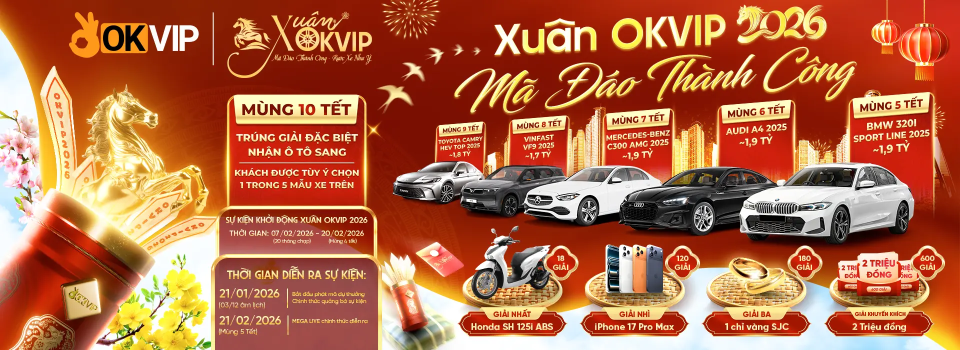 okvip đón xuân 2026 mã đáo thành công